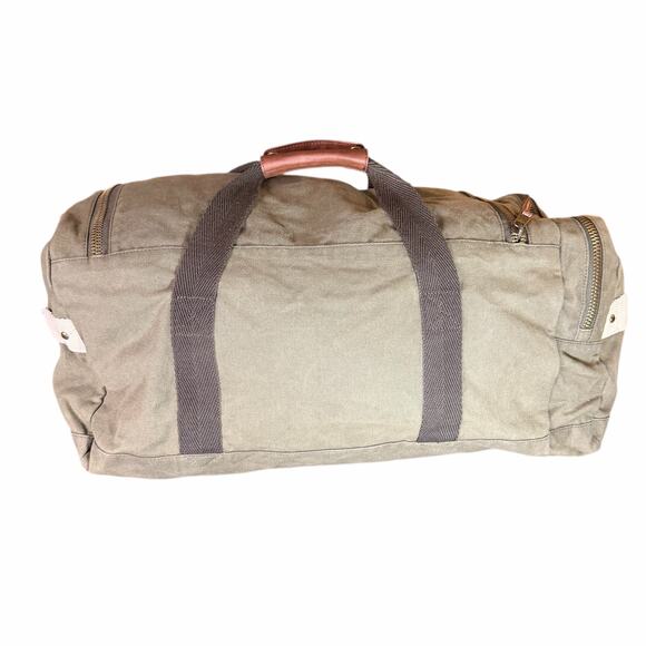 Steve Madden Canvas Duffel Bag Olive Green Travel Weekender Gym Tote - Picture 4 of 8